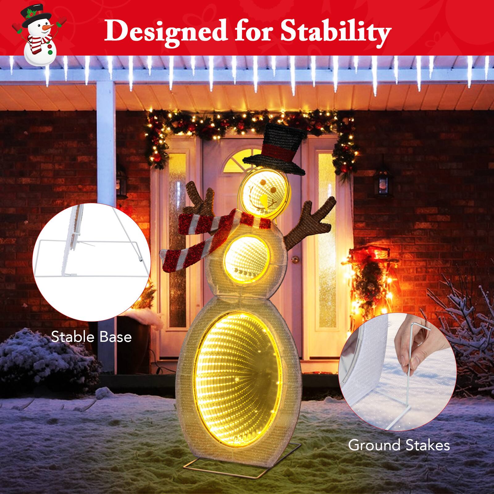 Designed for Stability

Stable Base

Ground Stakes
