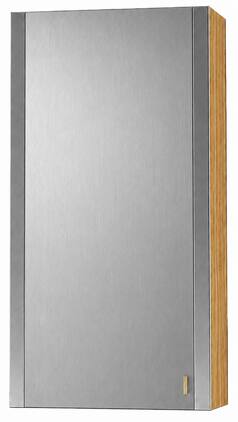 AGA - 18W x 36H x 13D Upper Cabinet - LH - Oak - Stainless Steel