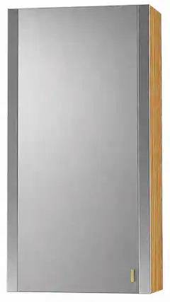 Front. AGA - AGA 18W x 36H x 13D Upper Cabinet - LH - Oak - Stainless Steel - Stainless Steel.