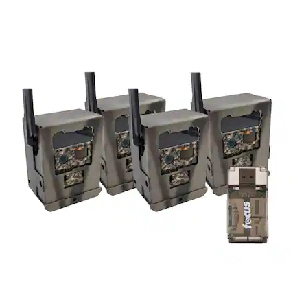 Front. Yellowstone - Yellowstone Metal Box for Y2 Cellular Trail Camera (4 Pack) with Card Reader.