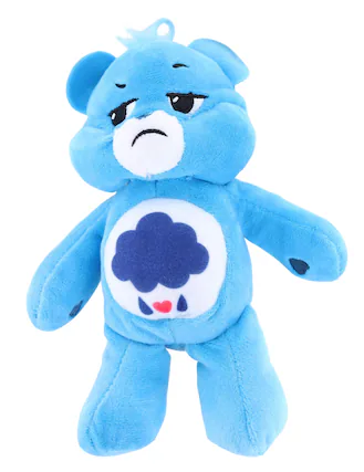 Front. Johnny's Toys - Care Bears 8 Inch Character Plush | Grumpy Bear - Blue.