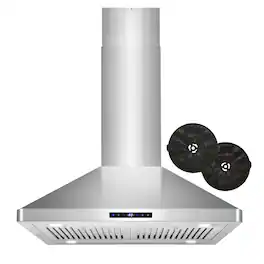 COSMO - 30 inches - Convertible - Island Range Hood - Stainless Steel