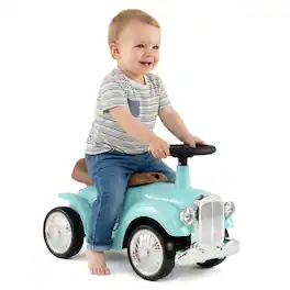 Costway - Retro Kids Ride-on Toy Kids Sit to Stand Vehicle with Working Steering Wheel - Green