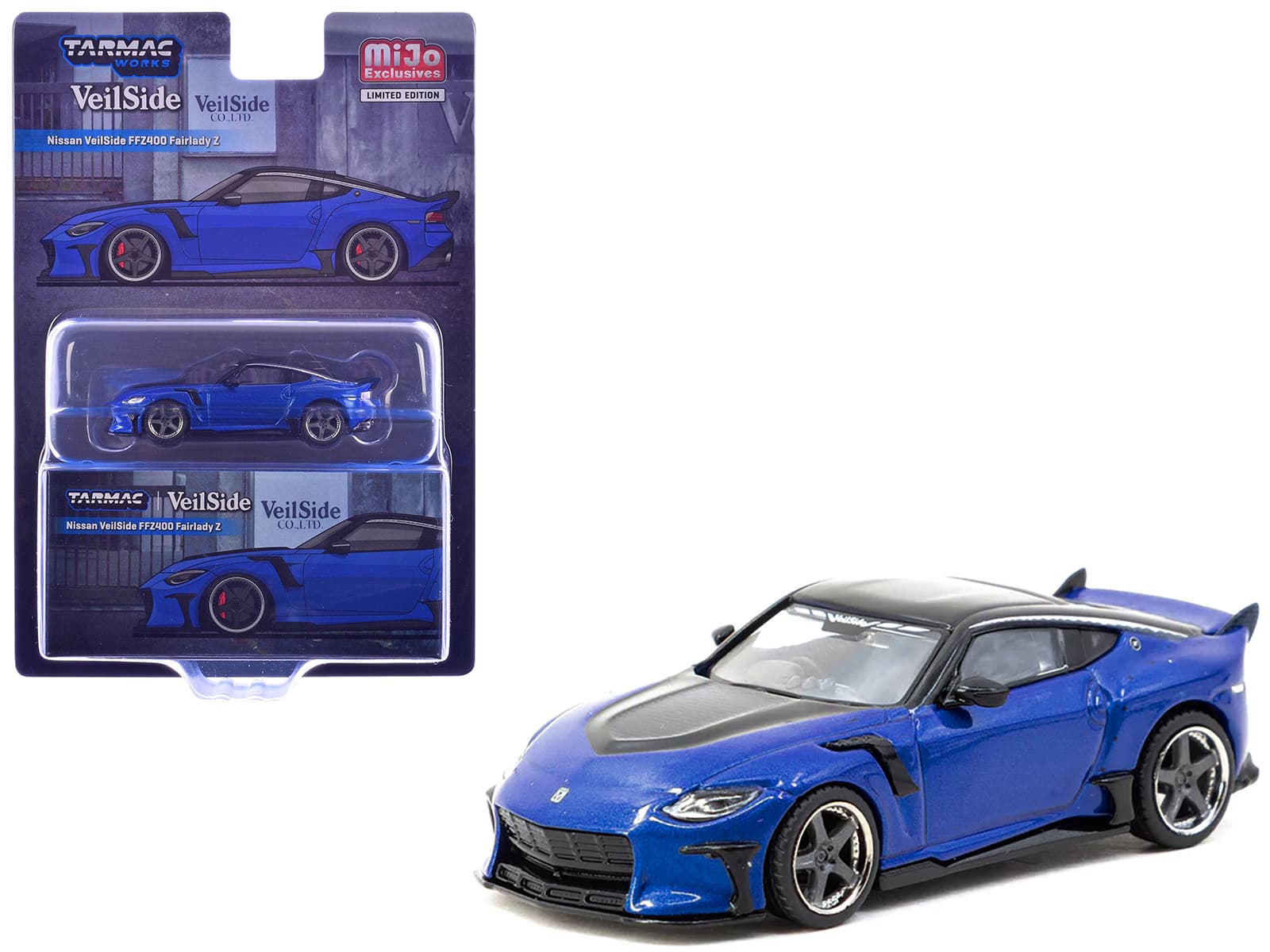 "Nissan VeilSide FFZ400 Fairlady Z RHD Blue Metallic with Black Top ""Global64"" Series 1/64 Diecast Model by Tarmac Works" price history on PriceWatchPro