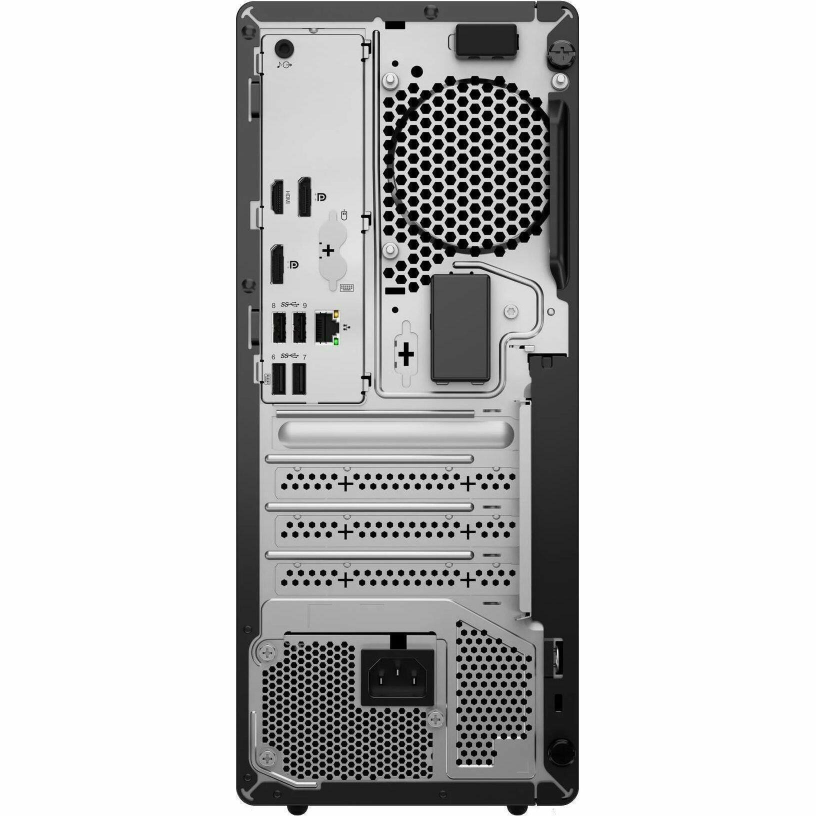 Alt View 2. Lenovo - Lenovo ThinkCentre M70t Gen 6 12YH001NUS Desktop Computer - Intel Core Ultra 5 2nd Gen 235 - vPro Technology - 16 GB - Black.