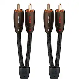 AudioQuest - Big Sur RCA > RCA 2.25' Analog Audio Interconnect Cable with RCA to RCA Connectors - Brown on Black