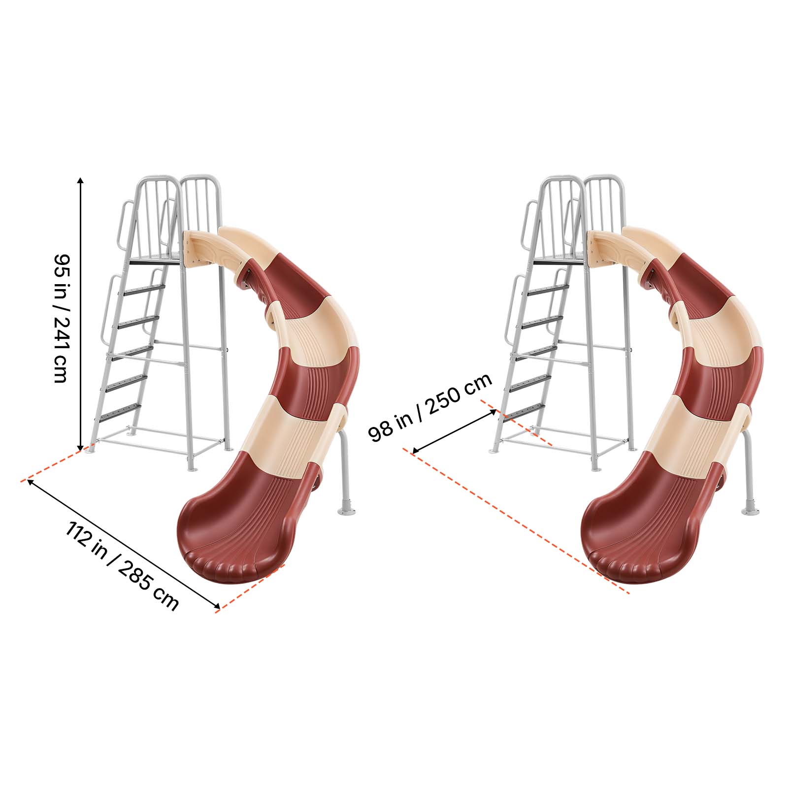 95 in / 241 cm  
98 in / 250 cm  
112 in / 285 cm