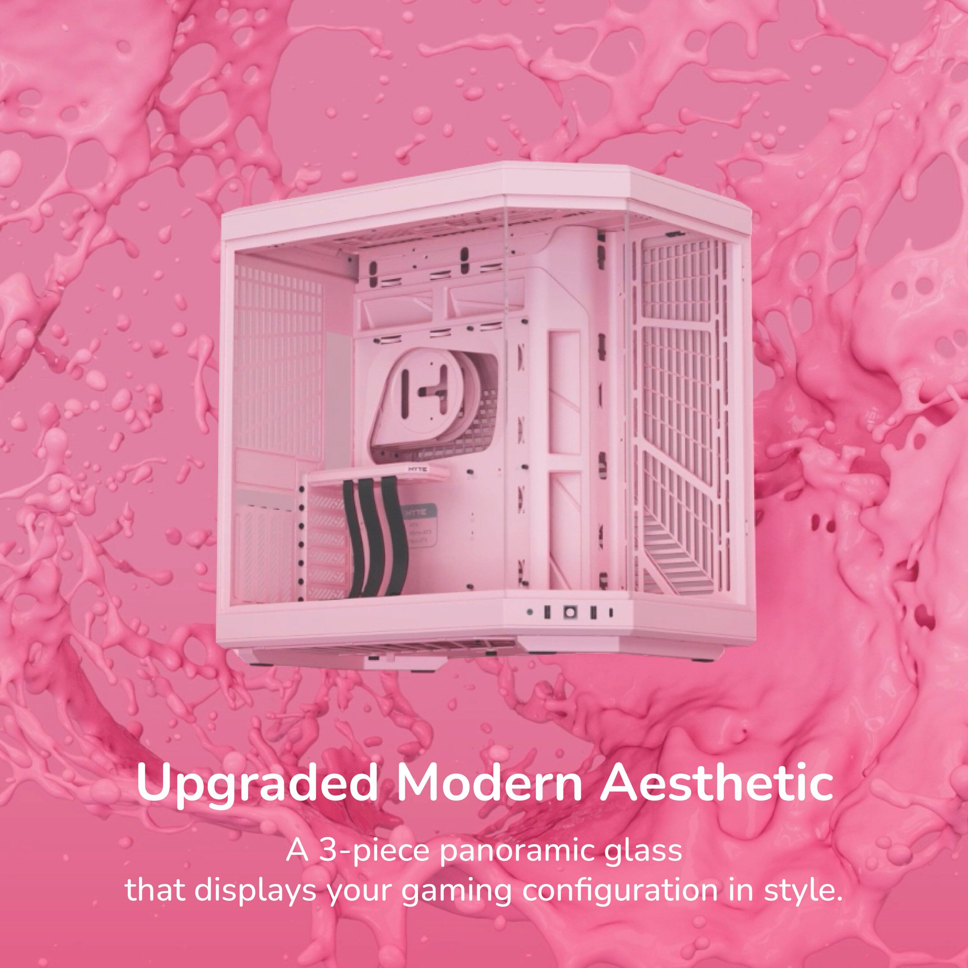 Upgraded Modern Aesthetic  
A 3-piece panoramic glass that displays your gaming configuration in style.