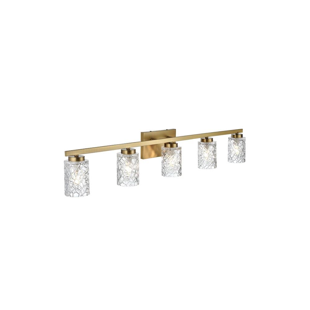 Living District - Cassie 41 inch Wall Sconce in Satin Gold - Satin Gold And Clear price history on PriceWatchPro