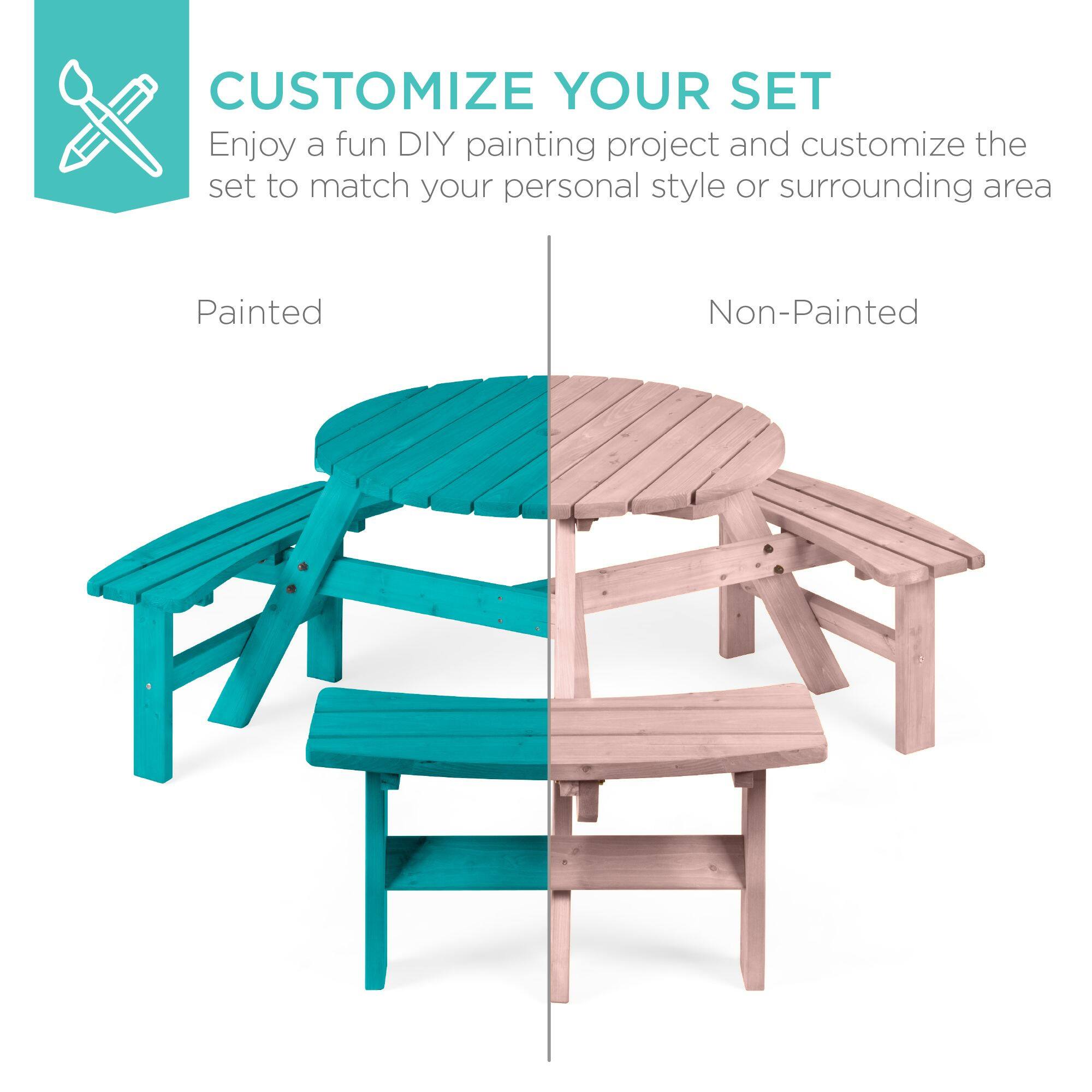 CUSTOMIZE YOUR SET

Enjoy a fun DIY painting project and customize the set to match your personal style or surrounding area

Painted | Non-Painted