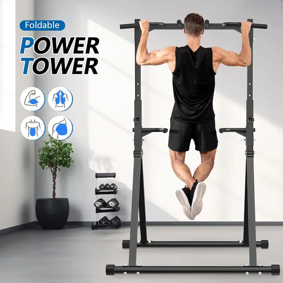 KERDOM Foldable Pull Up Station Pull Up Bar For Home Gym, Power