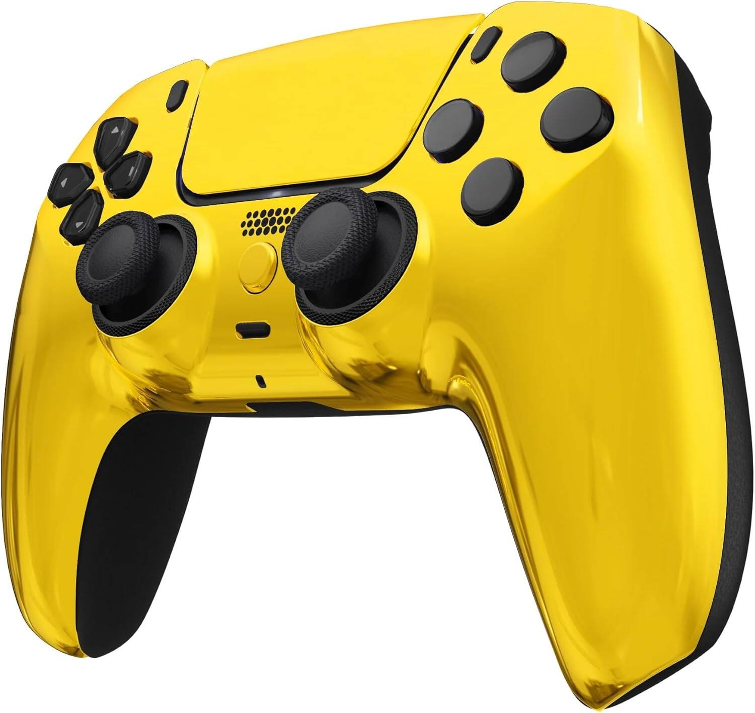 Angle. Custom Controllerzz - Custom Wireless Controller for PS5 - Gold Chrome.