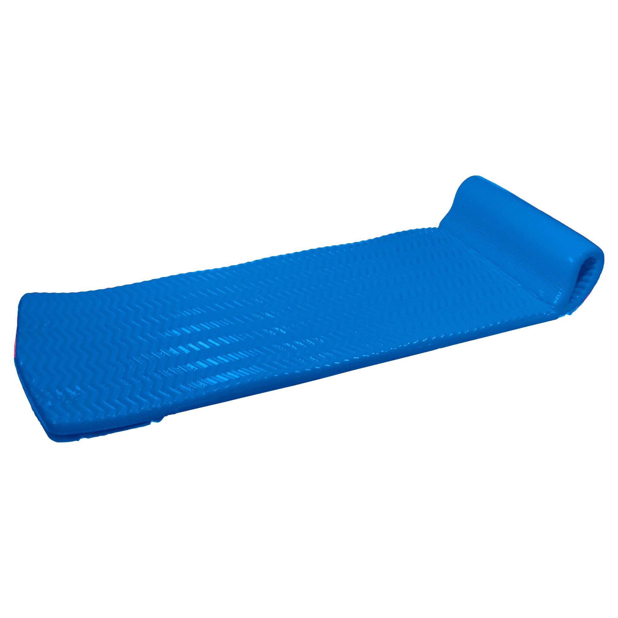 Alt View 1. Northlight - 74" Blue Floating Foam Swimming Pool Mattress Lounger with Head Rest - Blue.