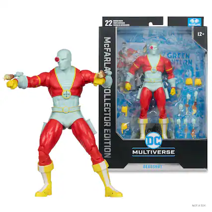 The text on the image reads: "McFarlane 12+ part collector edition DC Multiverse Deadshot not a toy."