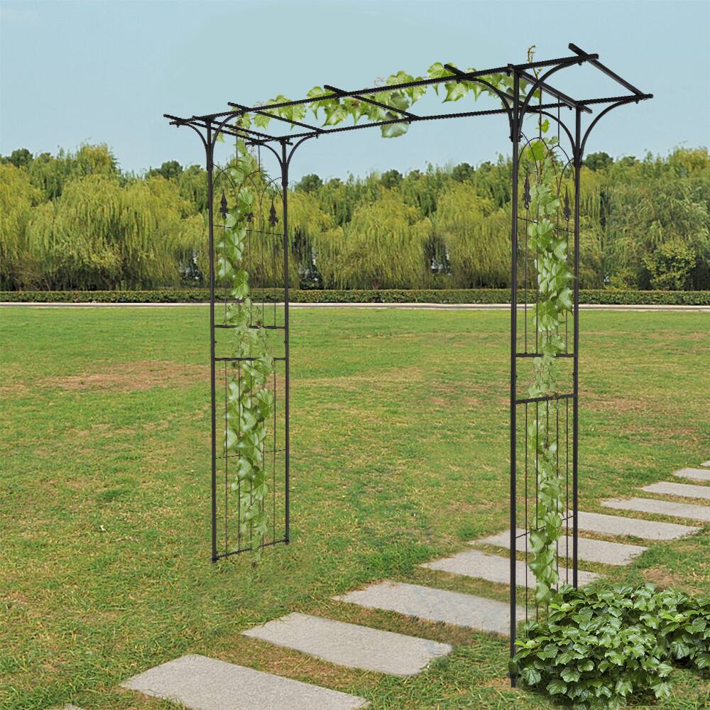 Alt View 3. Winado - Outdoor Metal Garden Arch Gothic Arbor Garden Trellis For Climbing.