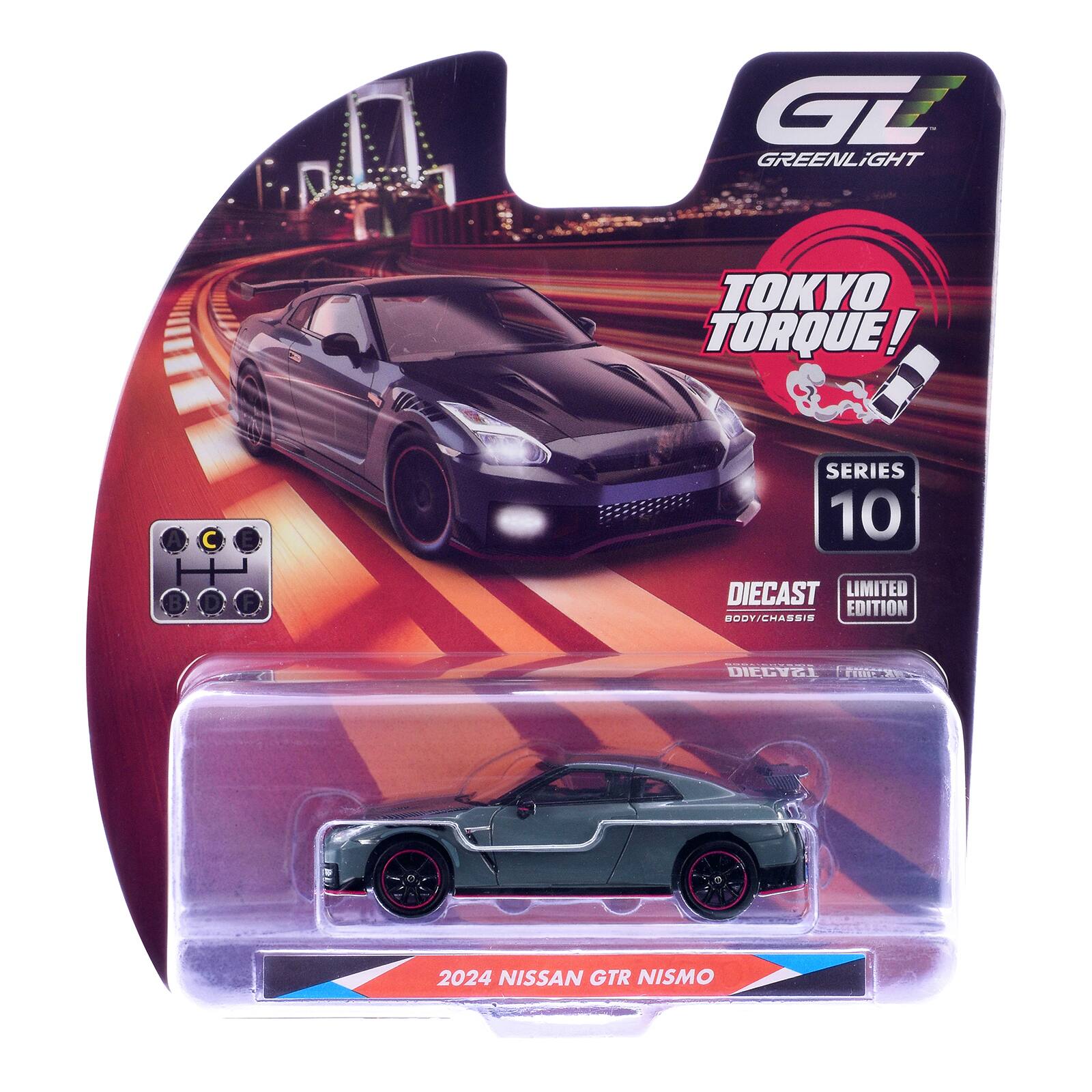 GT GREENLIGHT TOKYO TORQUE! C SERIES 10 DIECAST LIMITED EDITION BODY/CHASSIS | 2024 NISSAN GTR NISMO