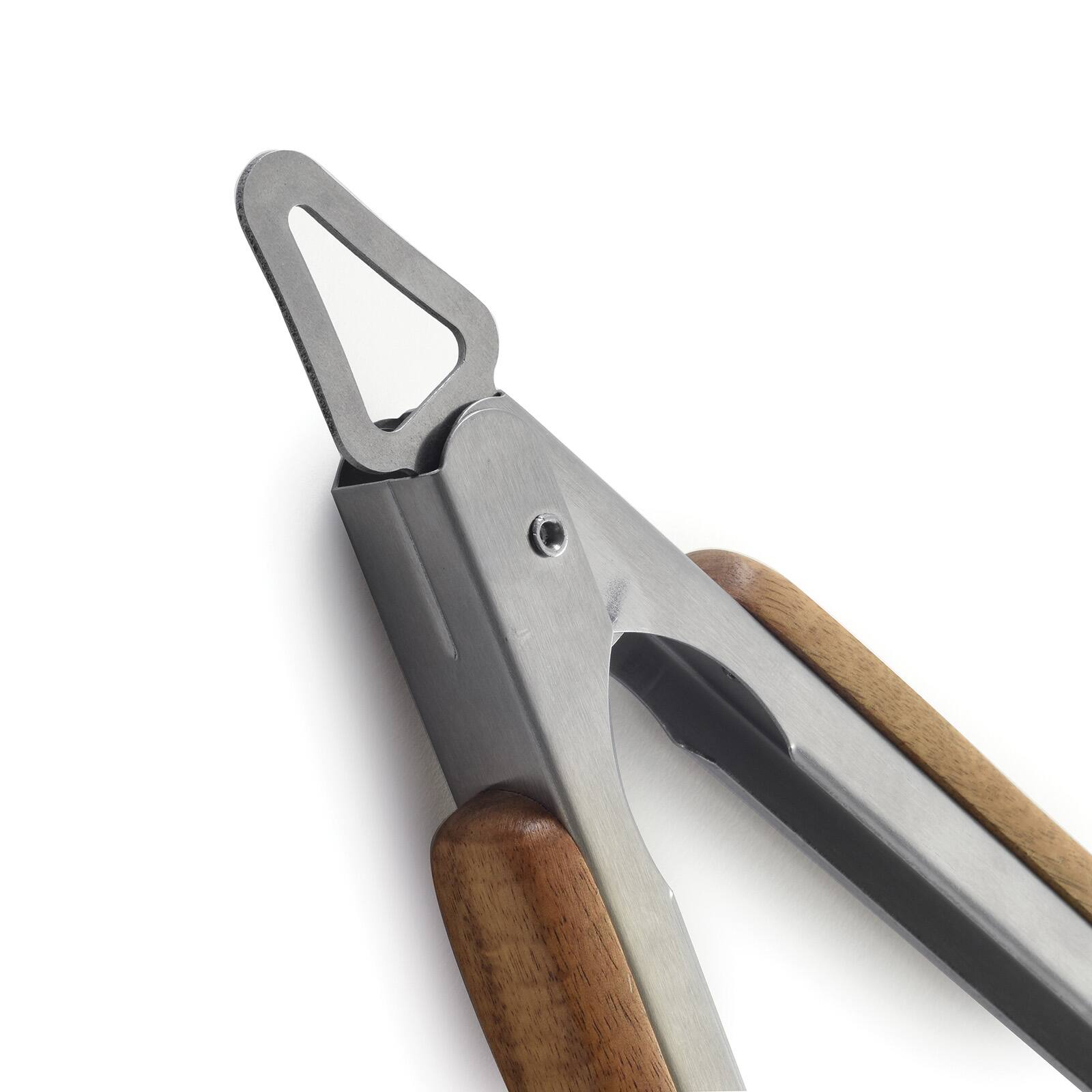 Alt View 3. Norpro - 18-Inch BBQ Tongs with Acacia Handle - Brown.