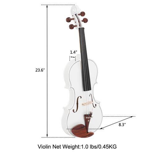 1.4" F  
23.6"  
8.3"  
Violin Net Weight: 1.0 lbs/0.45KG