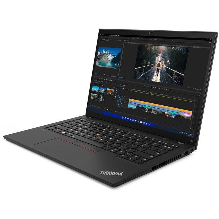Alt View 2. Lenovo - ThinkPad T14 Gen 3 14" WUXGA Intel Core i7-1265U 3.6 GHz up to 4.8 GHz 16GB 256GB SSD Windows 11 Pro Laptop - Black.