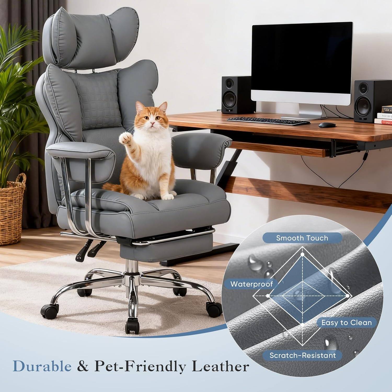 Smooth Touch Waterproof Easy to Clean Scratch-Resistant Durable & Pet-Friendly Leather