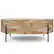Angle. Simpli Home - Rayburn Drum Coffee Table - Natural.