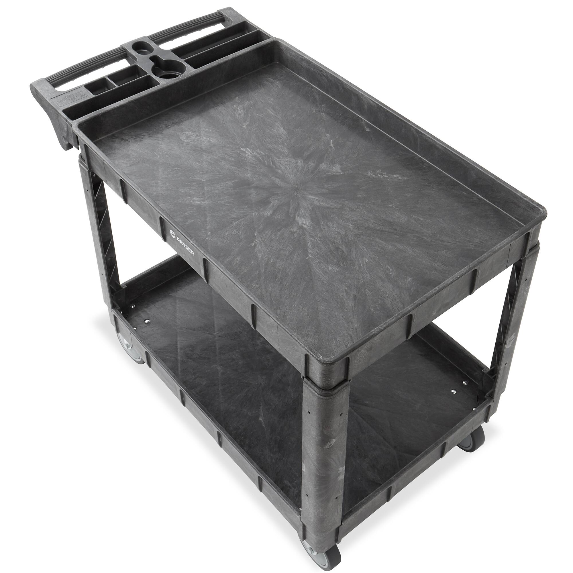 Alt View 1. Dryser - Utility Service Cart with Tiers - 550 -lb Capacity - 5-in Wheels - Black.