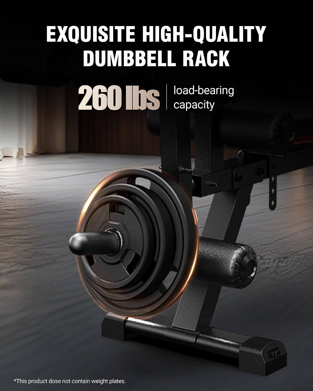 EXQUISITE HIGH-QUALITY DUMBBELL RACK  
load-bearing capacity 260 lbs  
*This product does not contain weight plates.