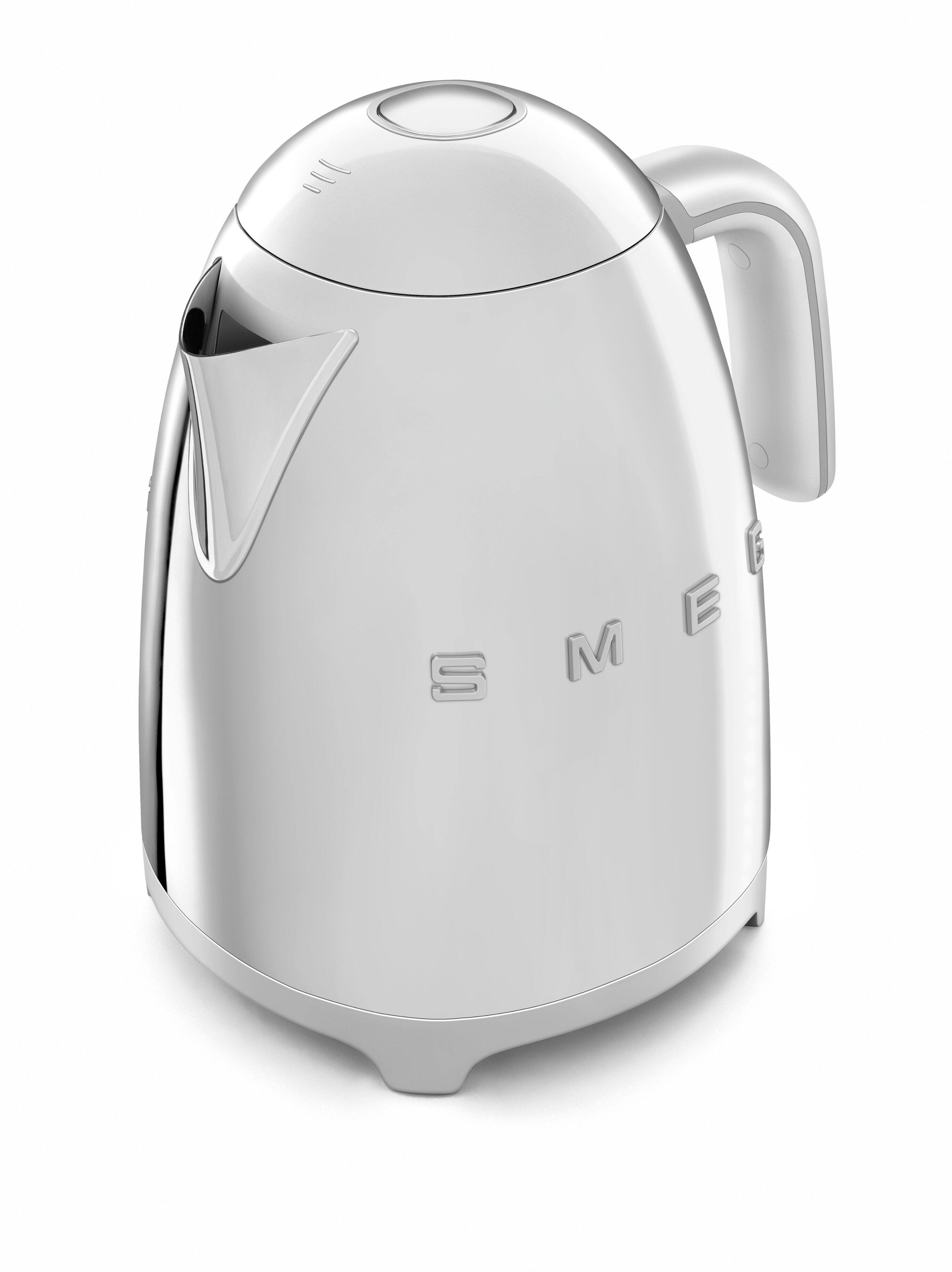 Angle. SMEG - KLF03 7-cup Electric Kettle - Stainless Steel.