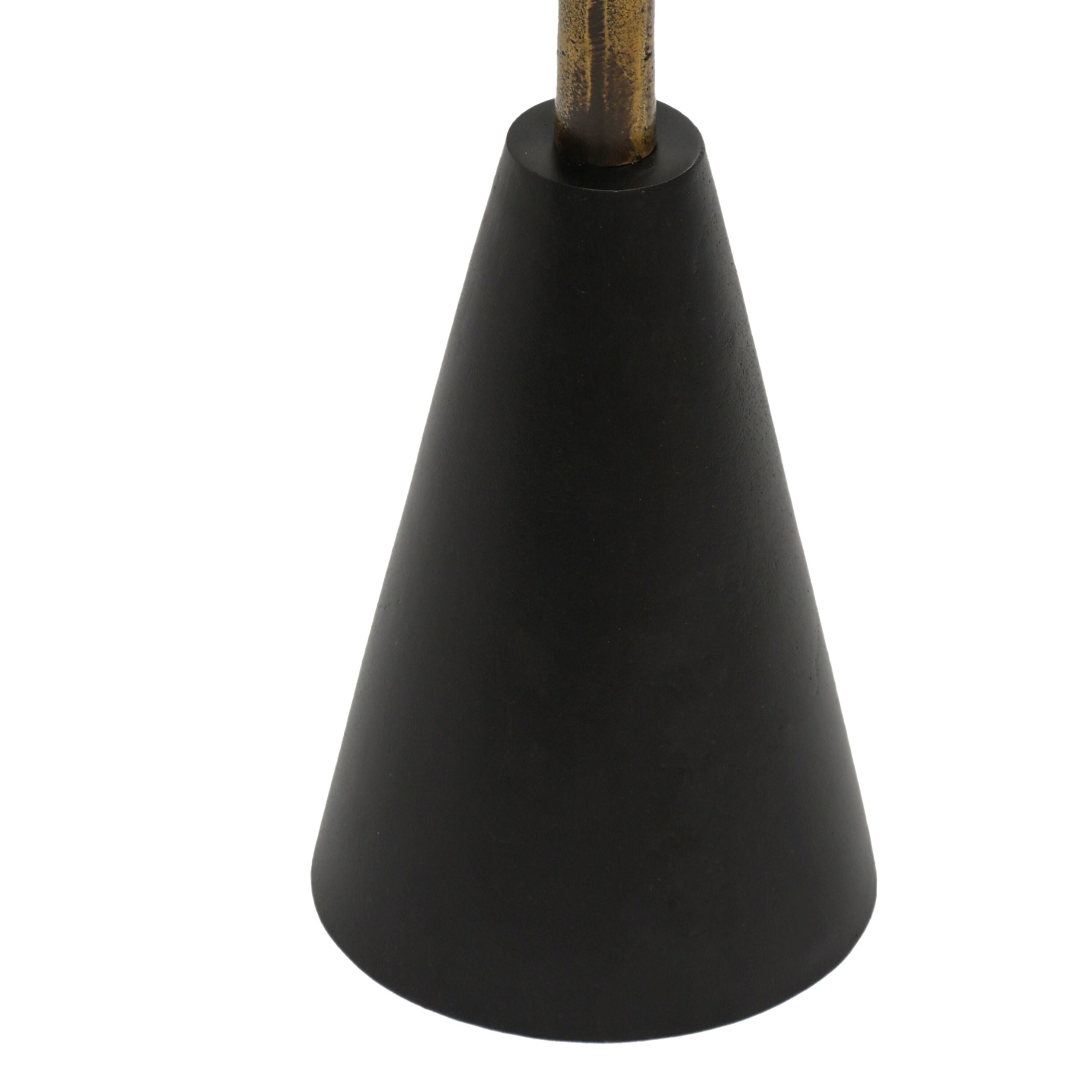 Back. Manhattan Lane - Zavra 21.5" Side End Drink Table | Aluminum Cast Craftmanship - Antique Brass, Black.