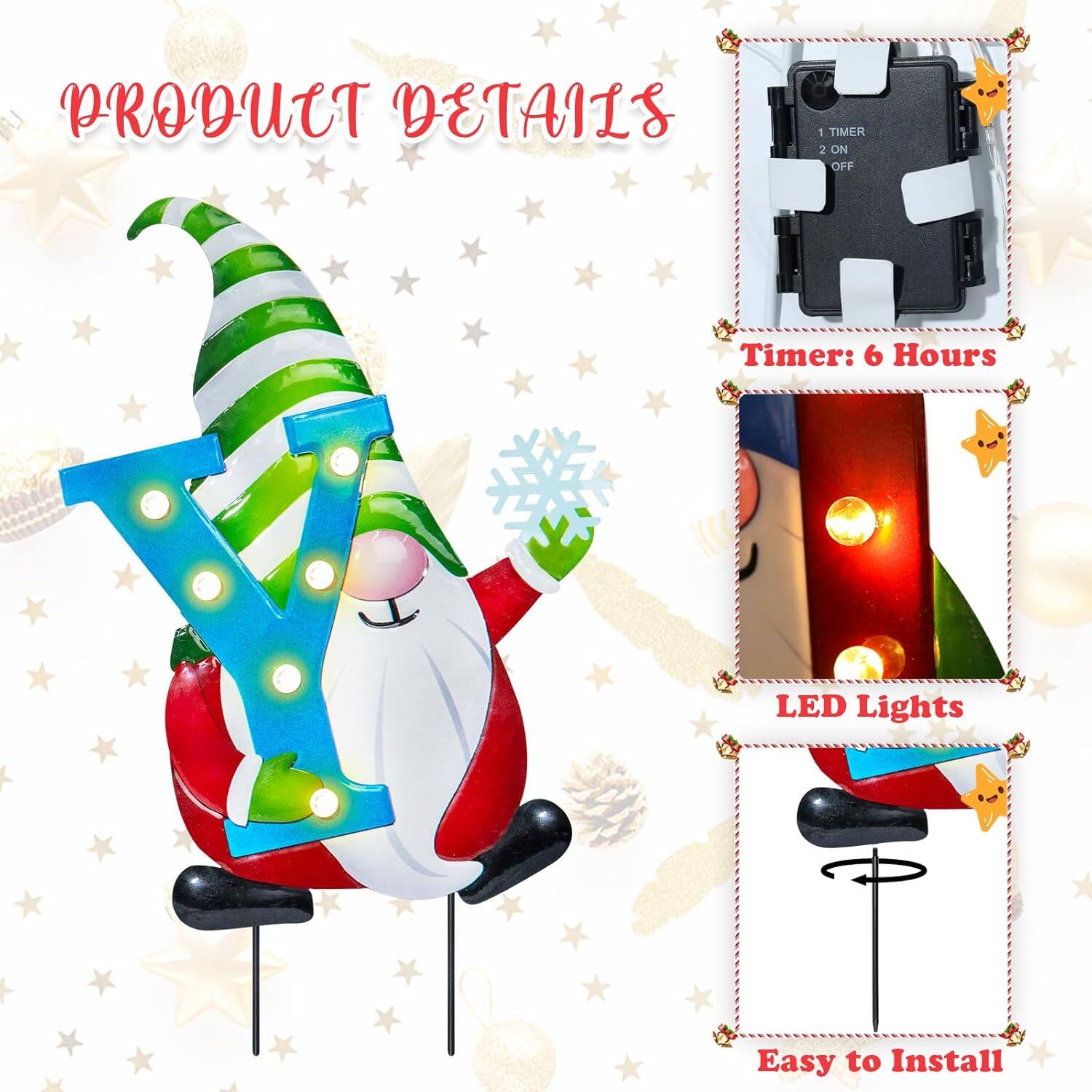 PRODUCT DETAILS

- TIMER
  - 1 TIMER
  - 2 ON OFF

- Timer: 6 Hours

- LED Lights

- Easy to Install