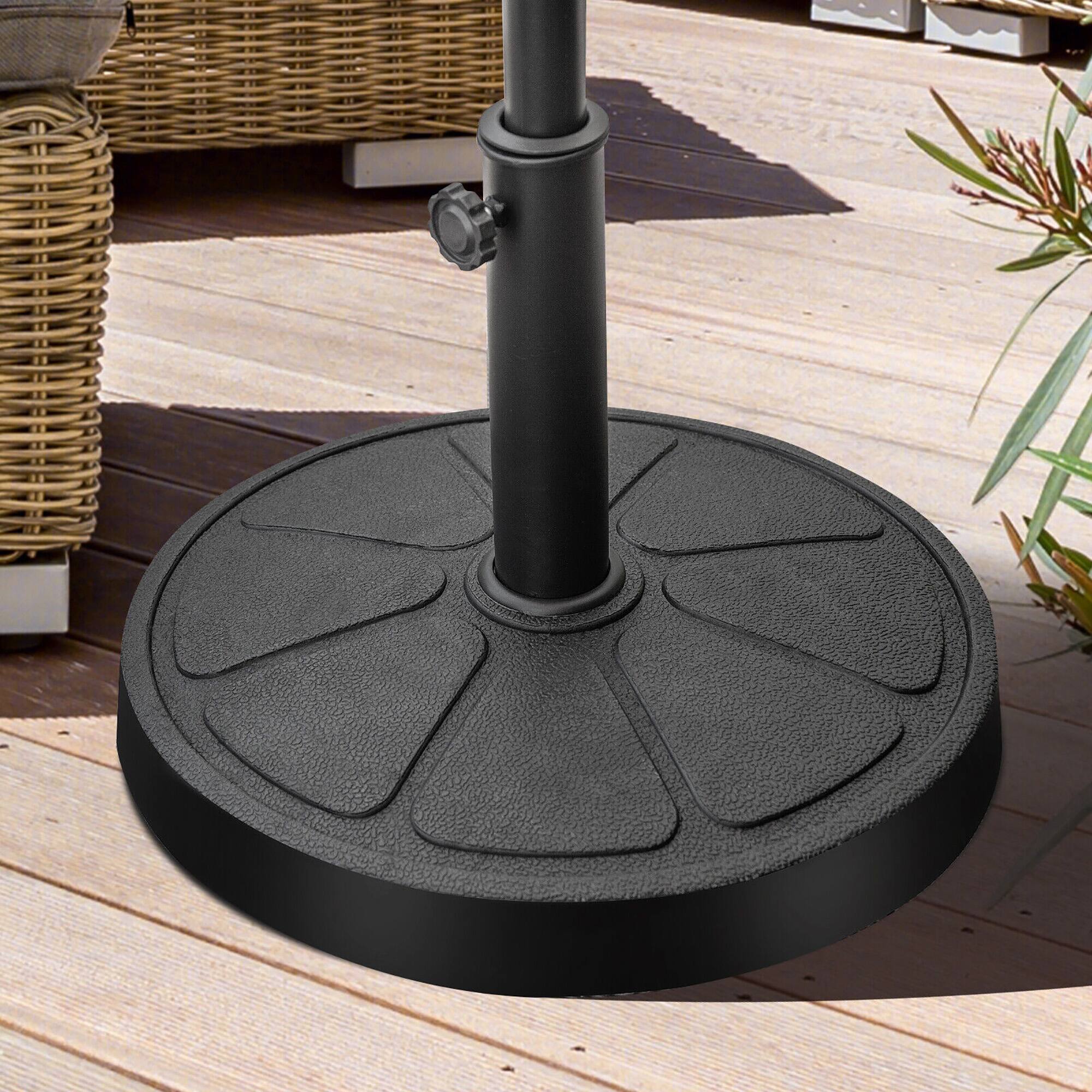 Alt View 4. Gymax - Gymax 31 lbs Patio Round Umbrella Weighted Base Heavy-Duty Table Market Stand Outdoor - Black.