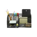 Mind Reader - Desk Organizer 7 Compartment - Black
