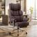 Alt View 4. KERDOM - Large PU Leather Office Chair with Footrest, Ergonomic Wide Seat Comfy Executive High Back Reclining Desk Gaming Chair - Coffee.