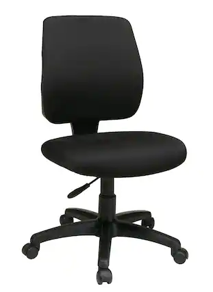 Front. Office Star Products - Deluxe Task Chair with Ratchet Back Height Adjustment without Arms - Coal.