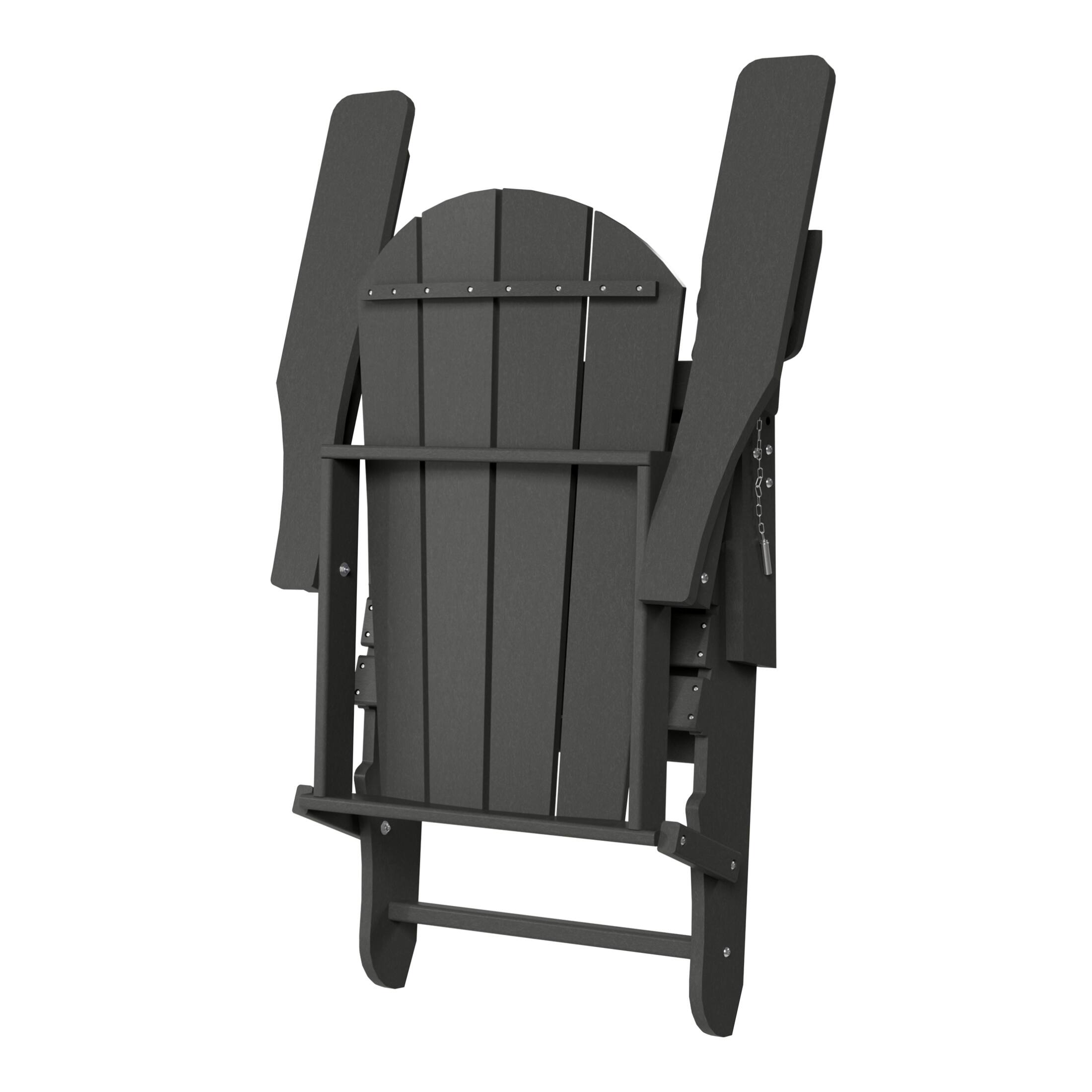 Alt View 2. WestinTrends - WestinTrends Malibu 2-Piece Outdoor Folding Adjustable Adirondack Chair with Cup Holder & Side Table - Gray.