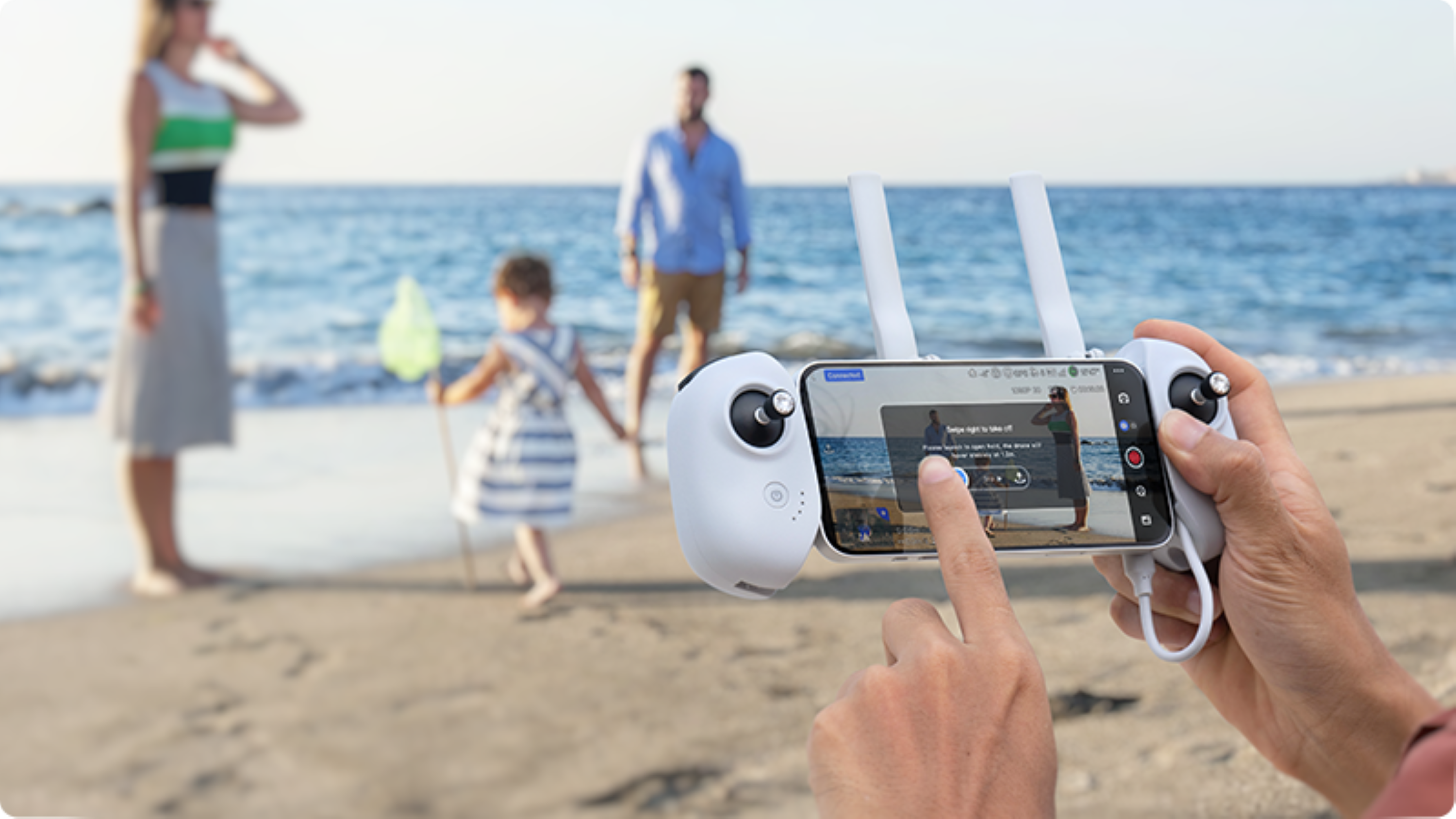 Alt View 3. Potensic - ATOM Fly More Combo Drone with Remote Controller - Grey.