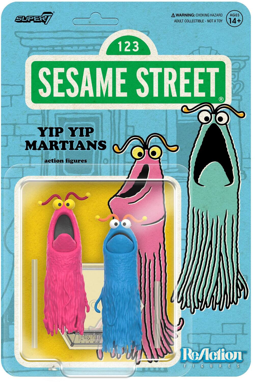 Super7 - Sesame Street - ReAction Wv 1 - Yip Yip Martians - COLLECTIBLES