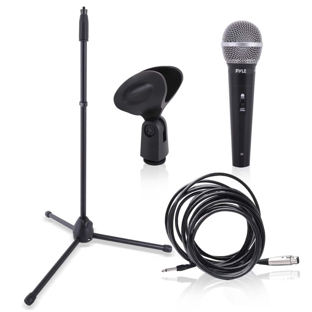Pyle - Professional Handheld Dynamic Microphone Kit - Unidirectional Vocal Wired Microphone w/Carry Bag, Me