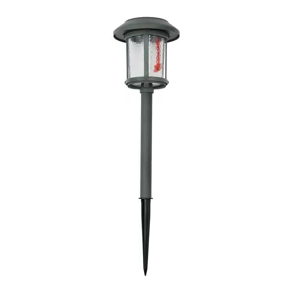 Alt View 1. Hivvago - Set of 4 - Outdoor Solar LED Lights in Green with Yard Path Ground Stakes - Green.