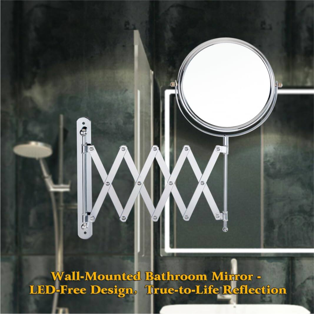 Wall-Mounted Bathroom Mirror - LED-Free Design, True-to-Life Reflection