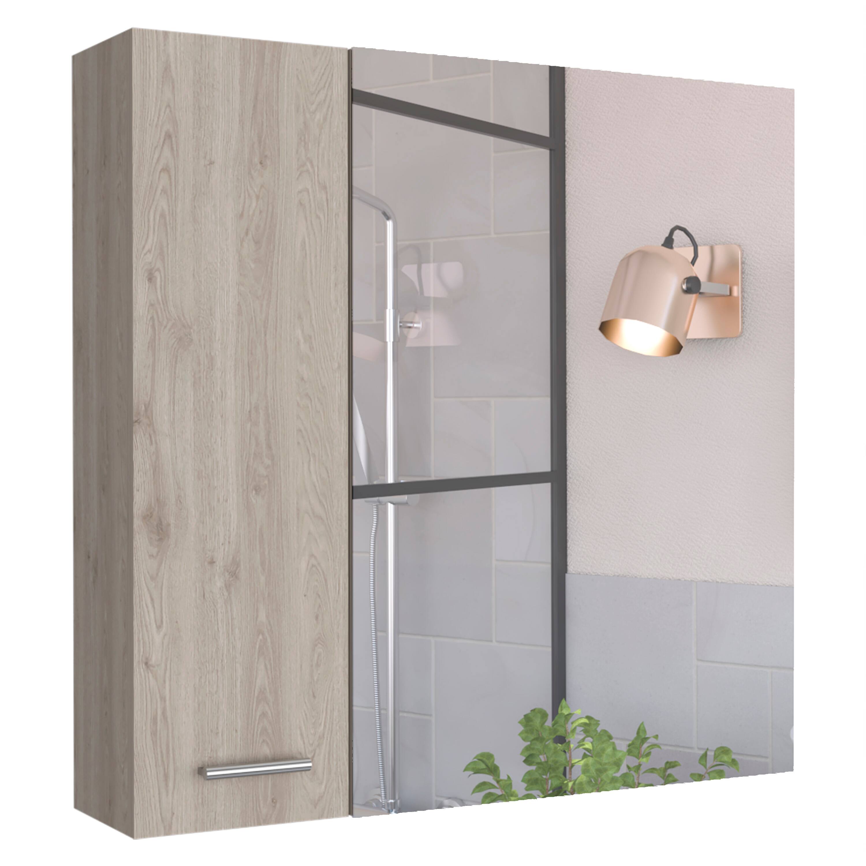 TuHome - Sines Medicine Cabinet, Four Internal Shelves, Double Door - Light Gray
