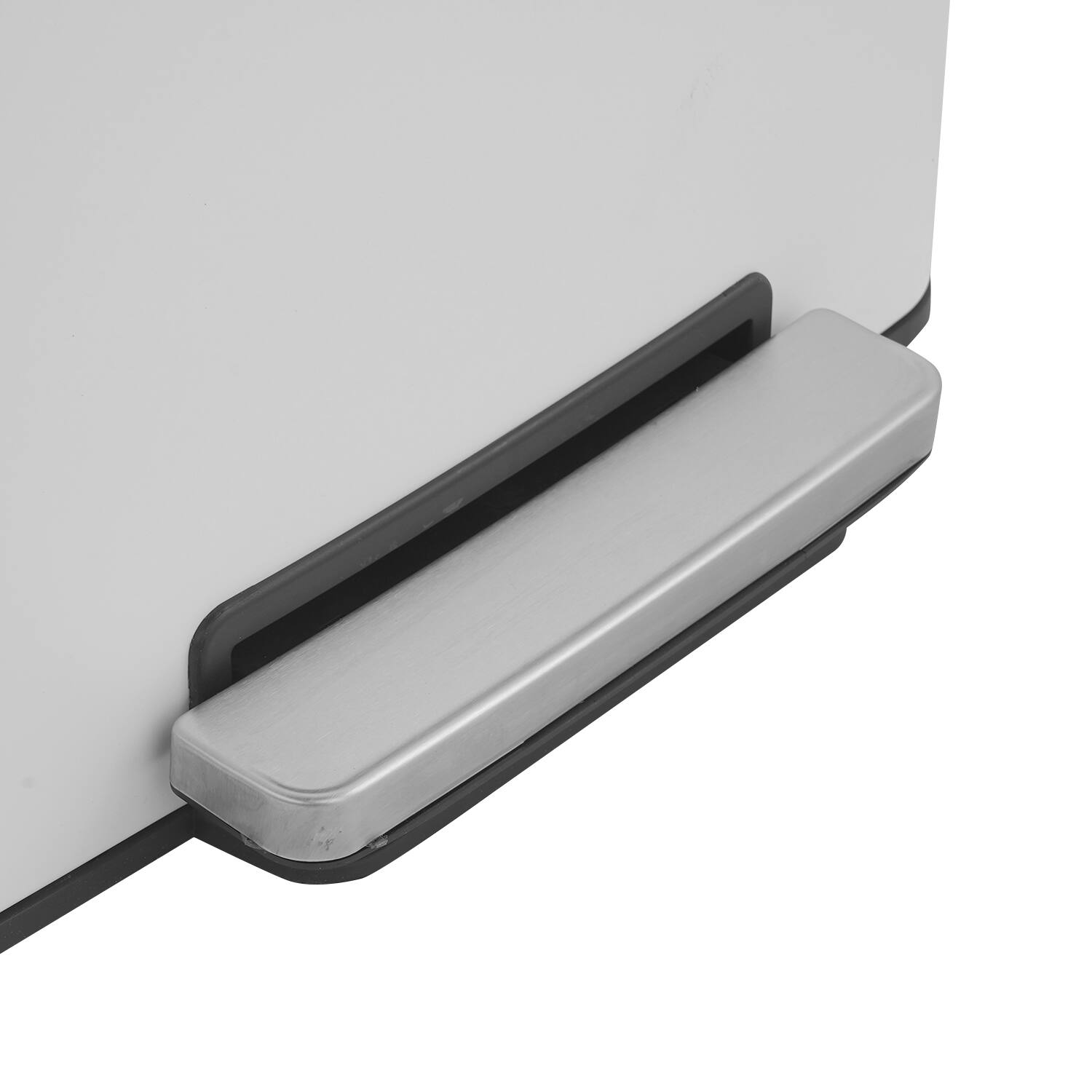 Alt View 1. Innovaze - 13 Gal./50 Liter Rectangular Stainless Steel Step-on Trash Can for Kitchen - Matt White.