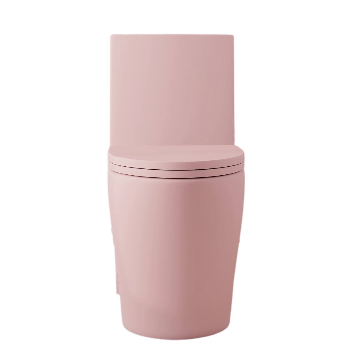 Alt View 6. Loheer - Loheer Pink One Piece Toilet Dual Flush 17 Inch ADA Comfort Height Elongated Bowl - Pink Flower.