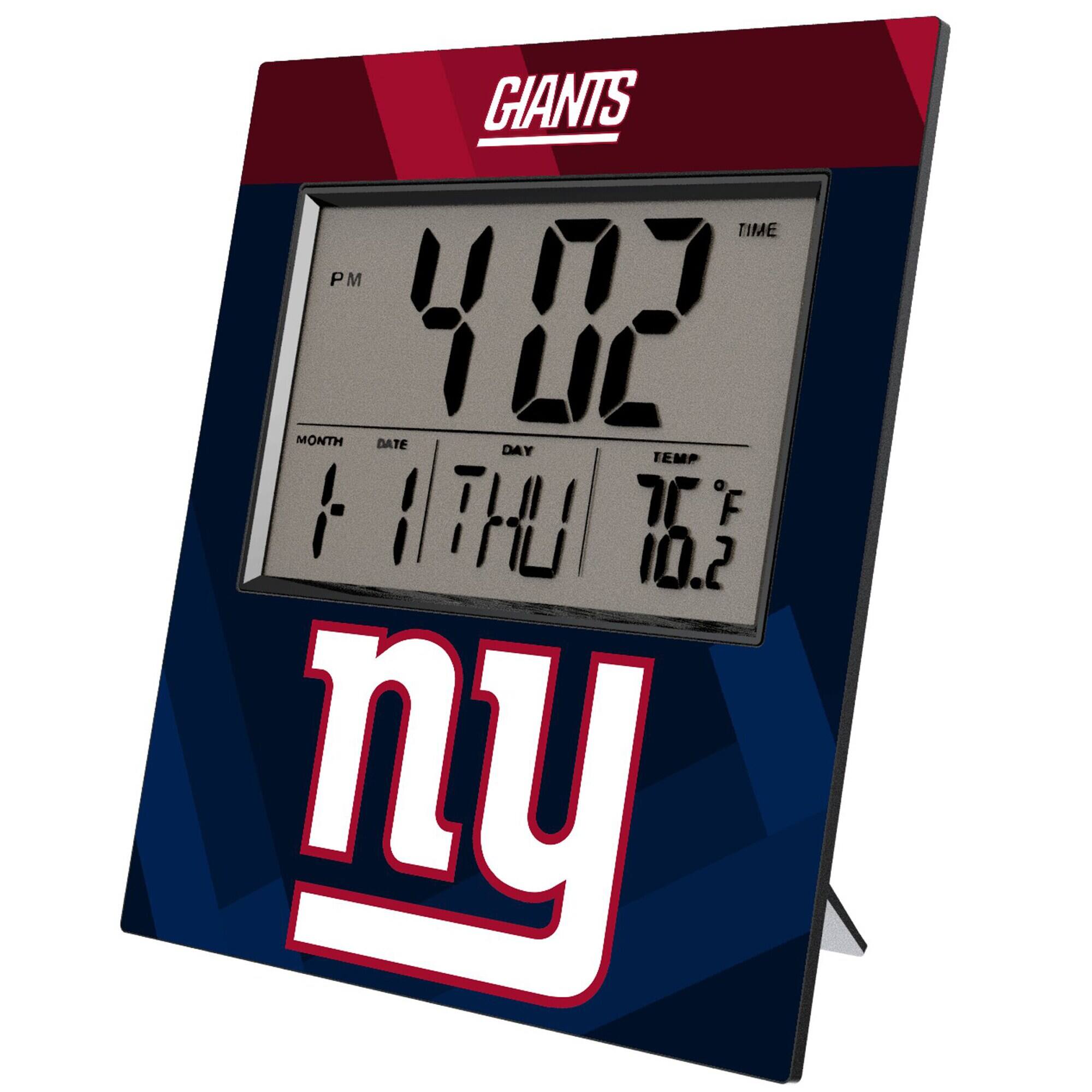 Keyscaper - New York Giants Color Block Digital Desk Clock - Multicolor