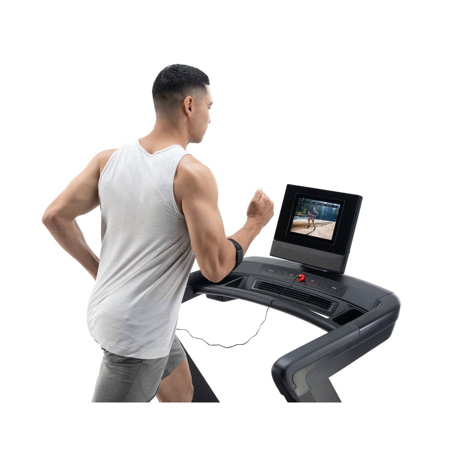 Alt View 20. NordicTrack - NordicTrack Commercial 1250 Treadmill with 10" Tilting Touchscreen - Black.
