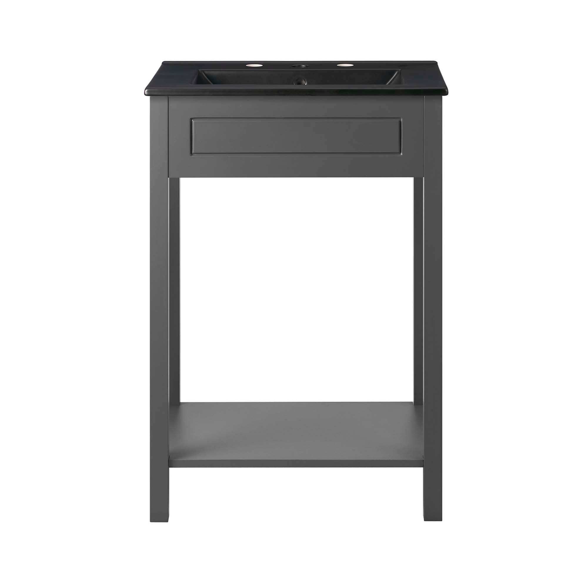 Alt View 2. Modway - Altura Bathroom Vanity Basin Included by Modway - Gray Black.