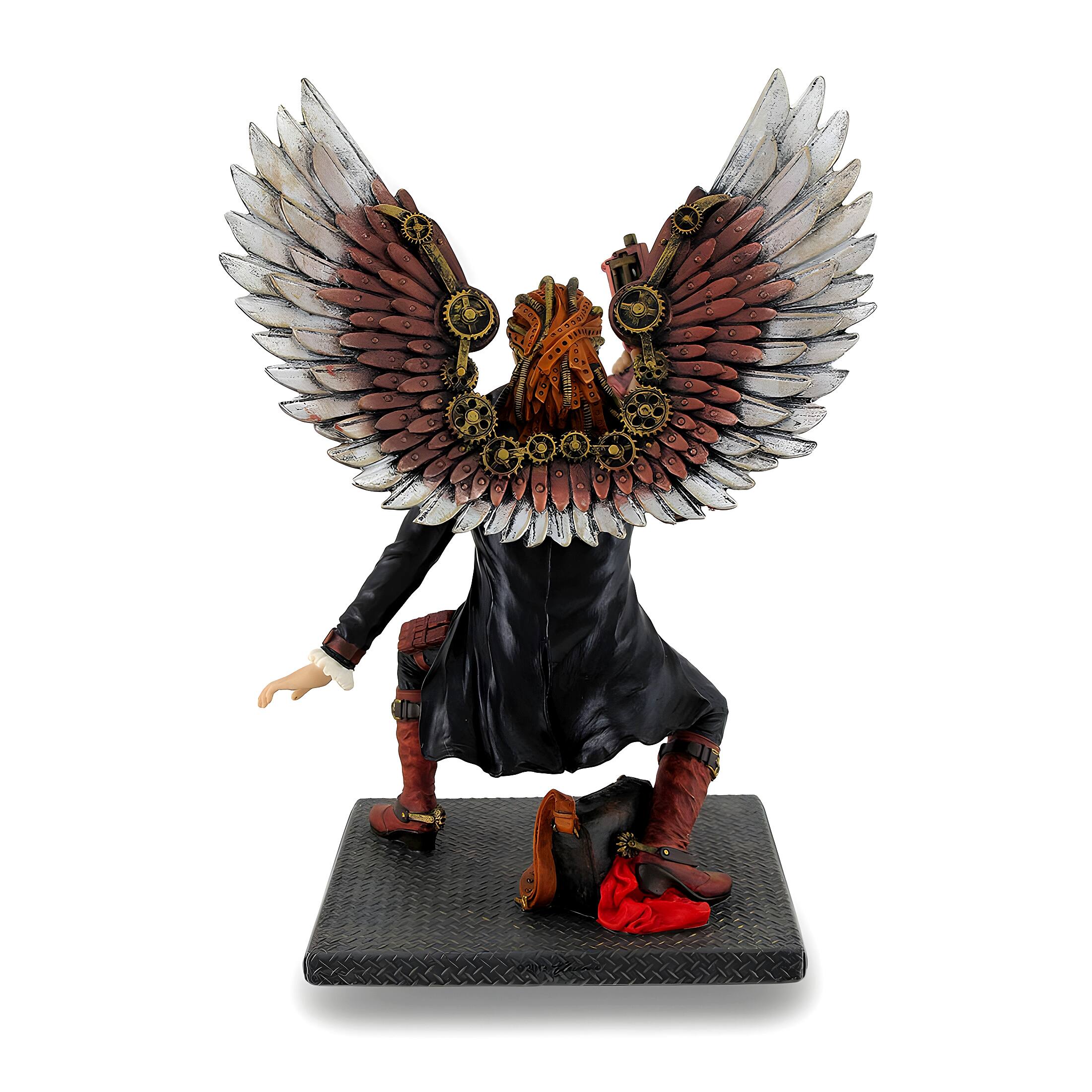 Alt View 2. Veronese Design - Hand Painted Steampunk Guardian Angel Statue / Figure - Multicolored.