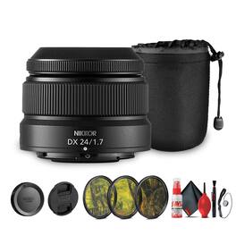 Nikon - Z DX 24mm f/1.7 Lens | APS-C Prime, Fast Aperture, Lightweight - Bundle - Black