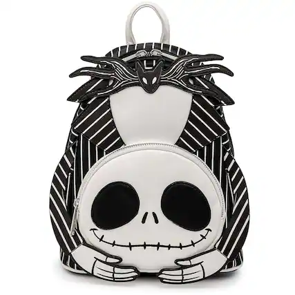 Front. Disney - Loungefly Disney Nightmare Before Christmas Headless Jack Skellington Double Strap Shoulder Bag - Multicolored.