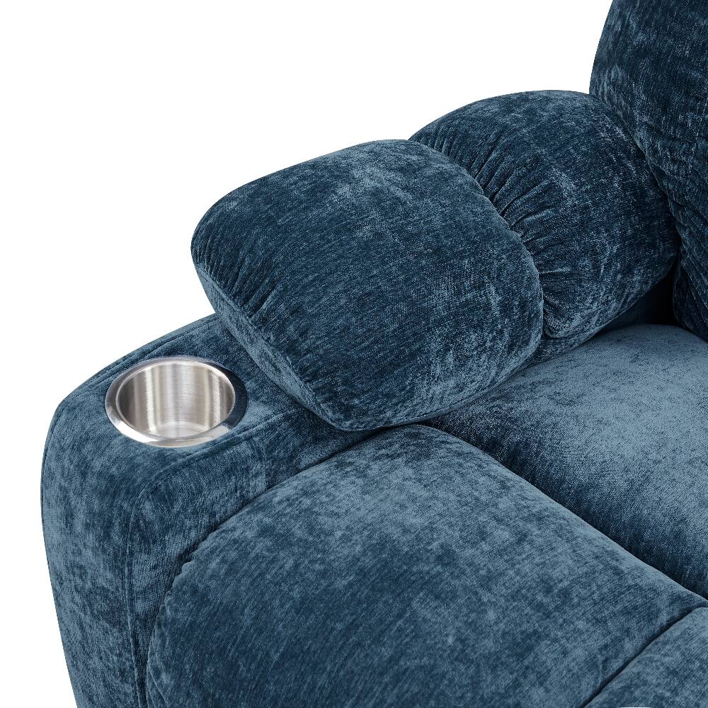 Alt View 7. Ropilly - Ropilly Dual OKIN Motor Power Lift Recliner, Lift Chair for Elderly with Heat and Massage - Blue.